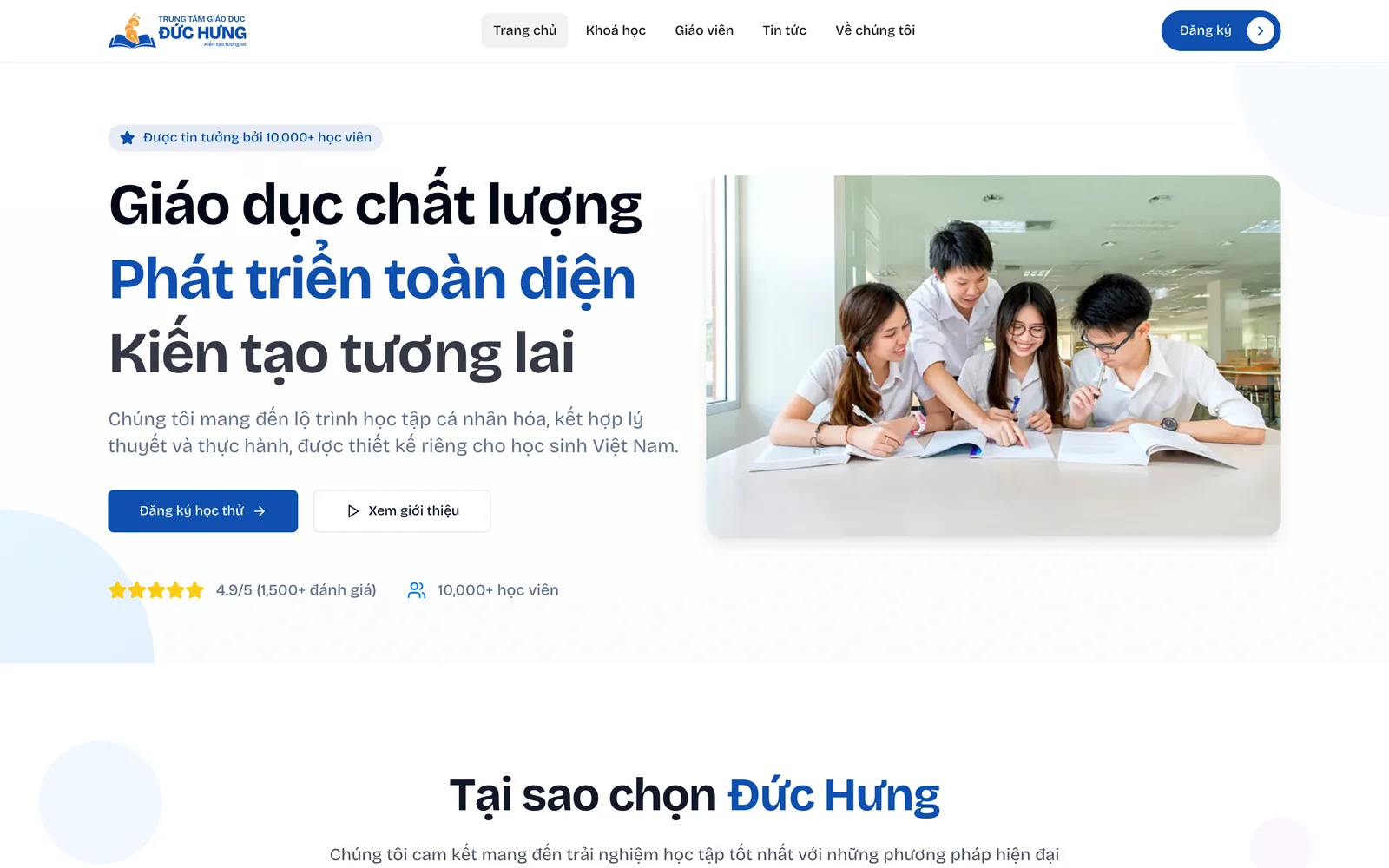 Đức Hưng ETC website — screenshot